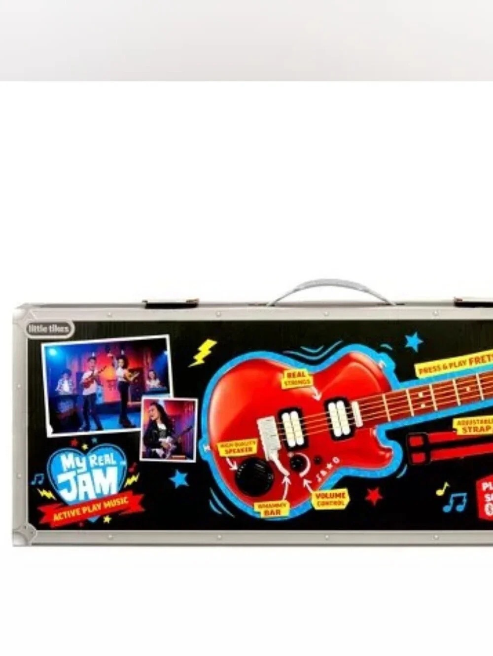 Kid's Red Electric Toy Guitar with Bluetooth Play - Little Town